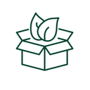 Discreet, Sustainable Packaging icon