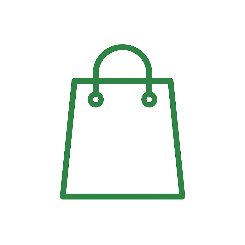 Recyclable brown paper packaging icon