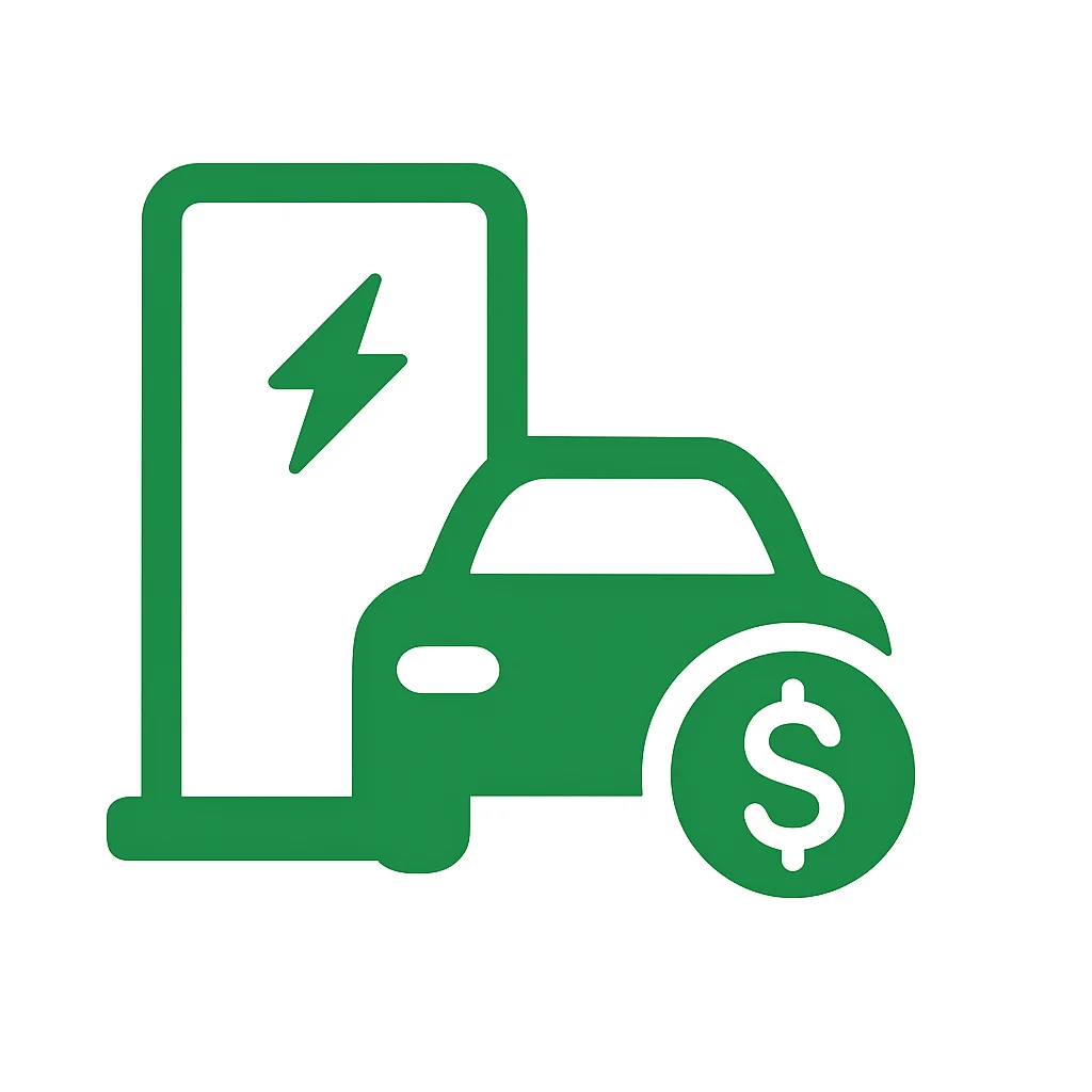 Electric vehicle incentive icon